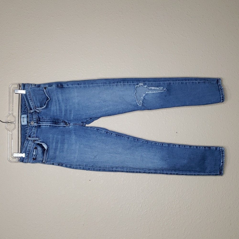 Agolde Toni Stretch Distressed Ankle Skinny Jeans Size 27 Destroyed Medium Wash